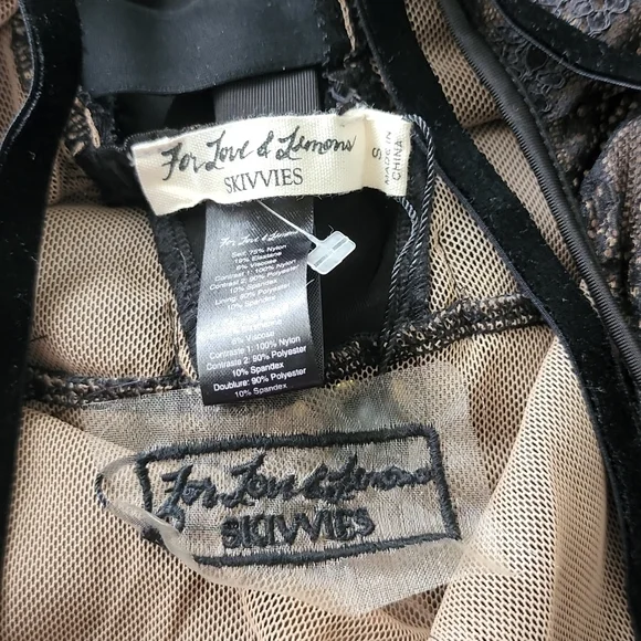 For Love & Lemons Skivvies Evie Lace Bodysuit in Black - Picture 11 of 15